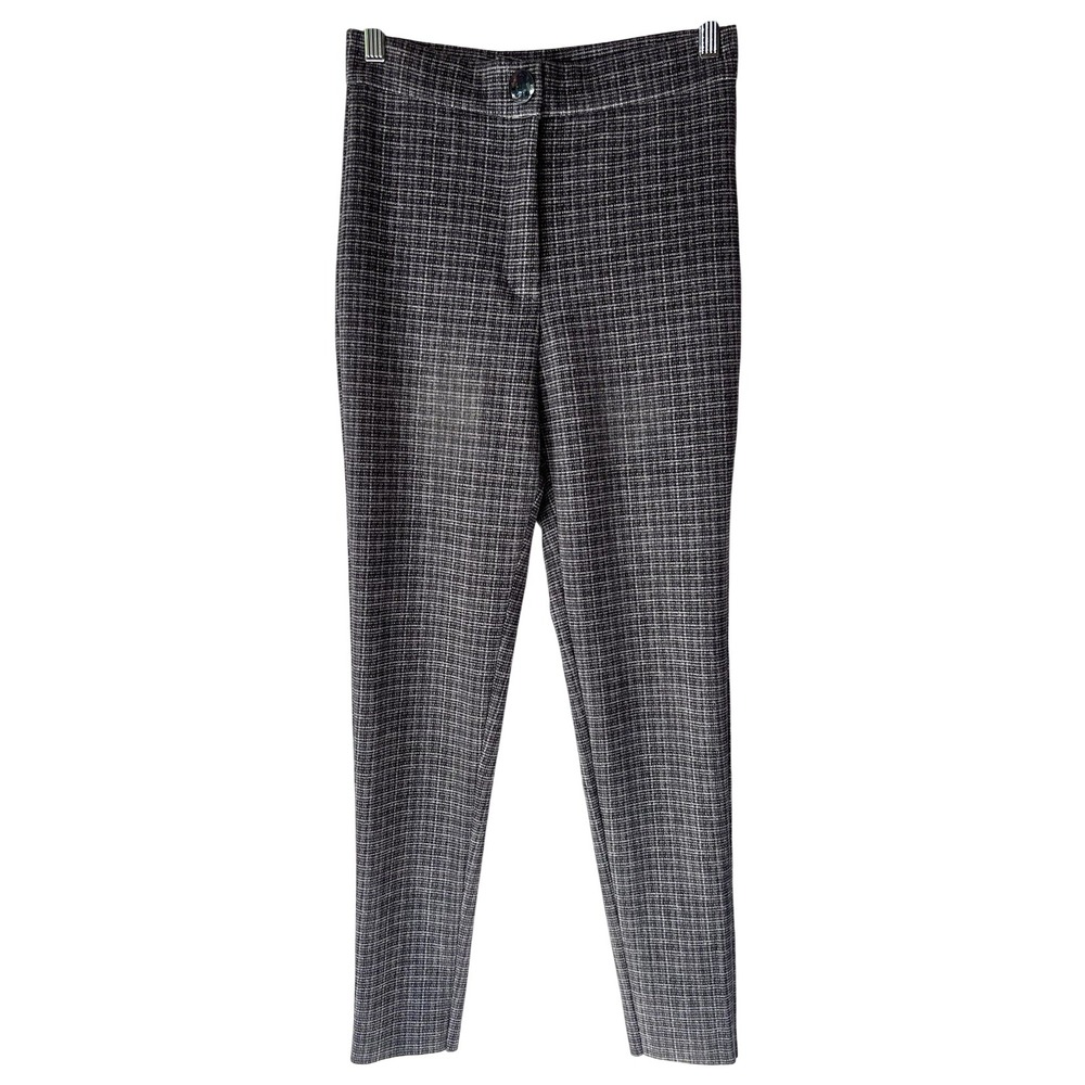 Zara sz S Black/White Check Ponte Leggings